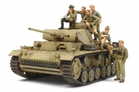 1/35 German Panzerkampfwagen III Ausf.L w/Rommel and DAK Tank Crew Set (6 Figures)