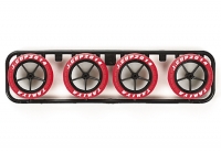 Hard Large Dia. Arched Tire Set (Red) J-Cup 2014