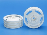 2WD Buggy Front Star-Dish Wheels (Hex Hub, White)