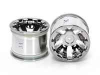 T3-01 Wheels for Rear Wide Pin Spike Tires (Chrome Plated, 2pcs.)